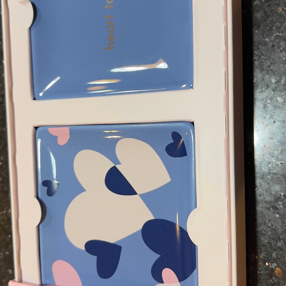 Kate Spade Heart Pattern Jewelry Tray Dish set